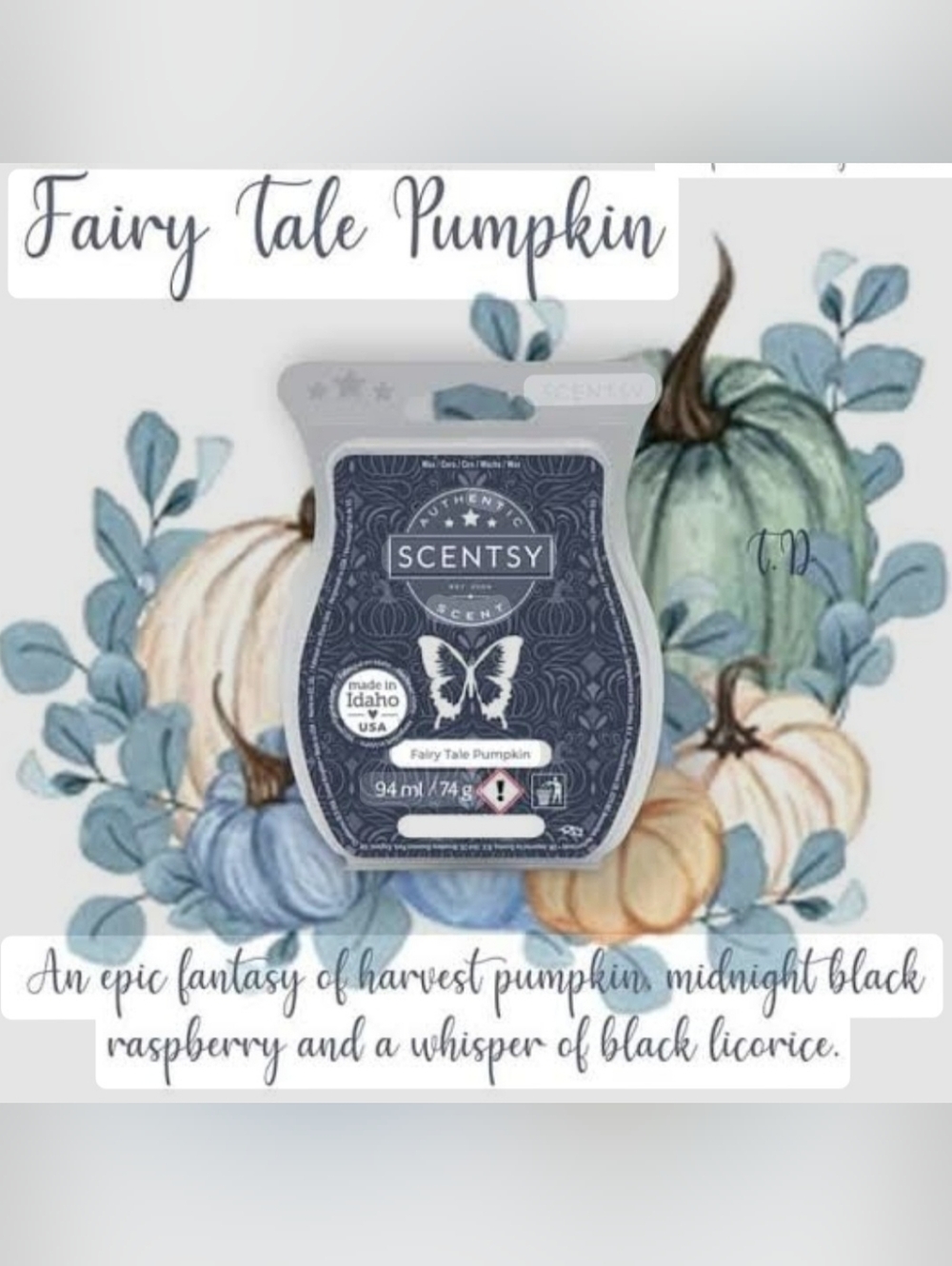 Scentsy Wax Bar Fairytale Pumpkin🧚♀️🎃